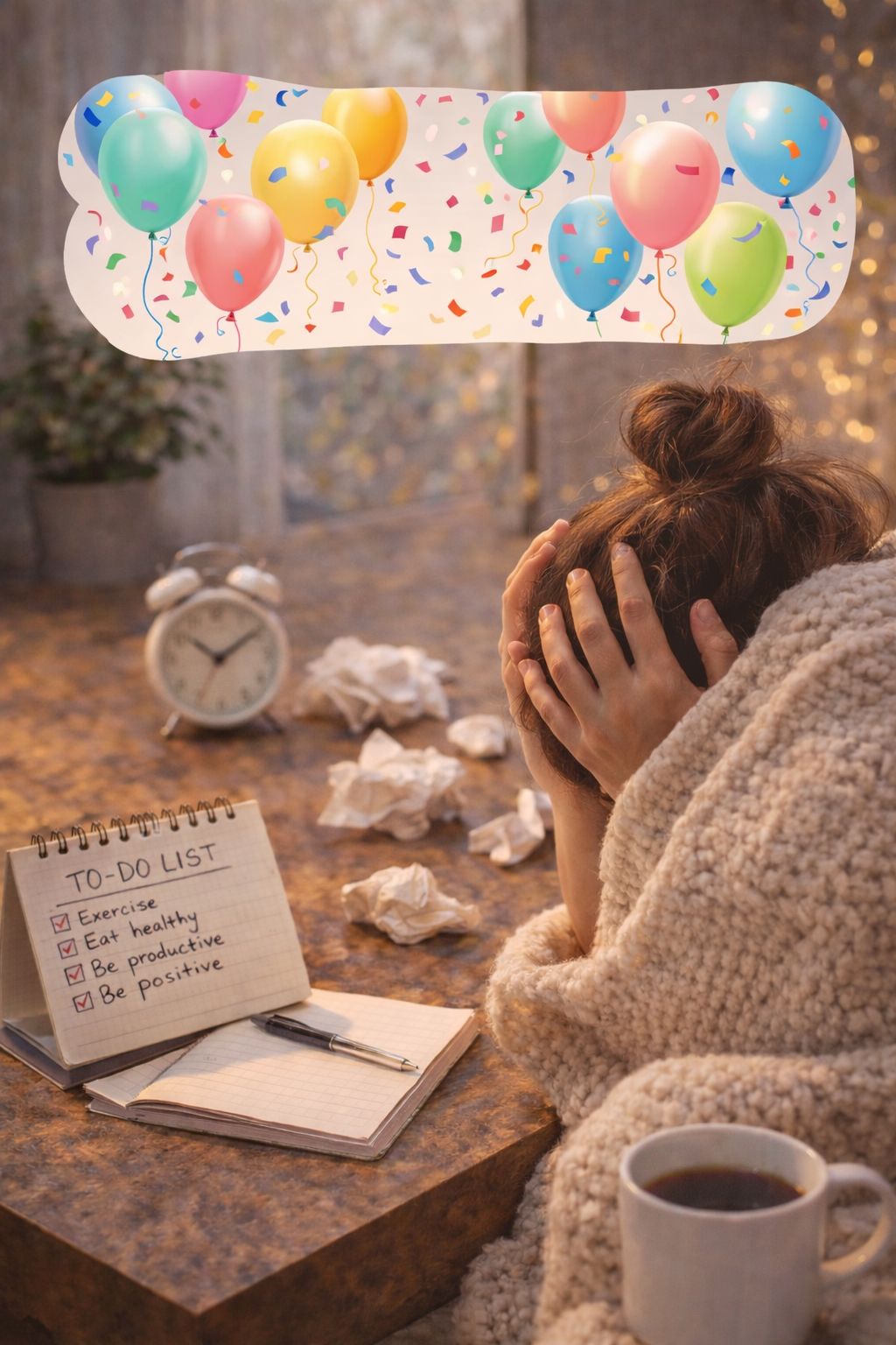 Feeling Overwhelmed on New Year's Day? Here's How to Cope